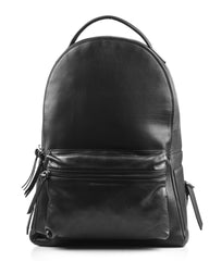 Lingua d'oca zaino in pelle liscia nero 183582.03