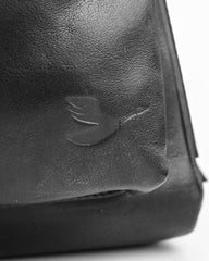 Lingua d'oca zaino in pelle liscia nero 183582.03