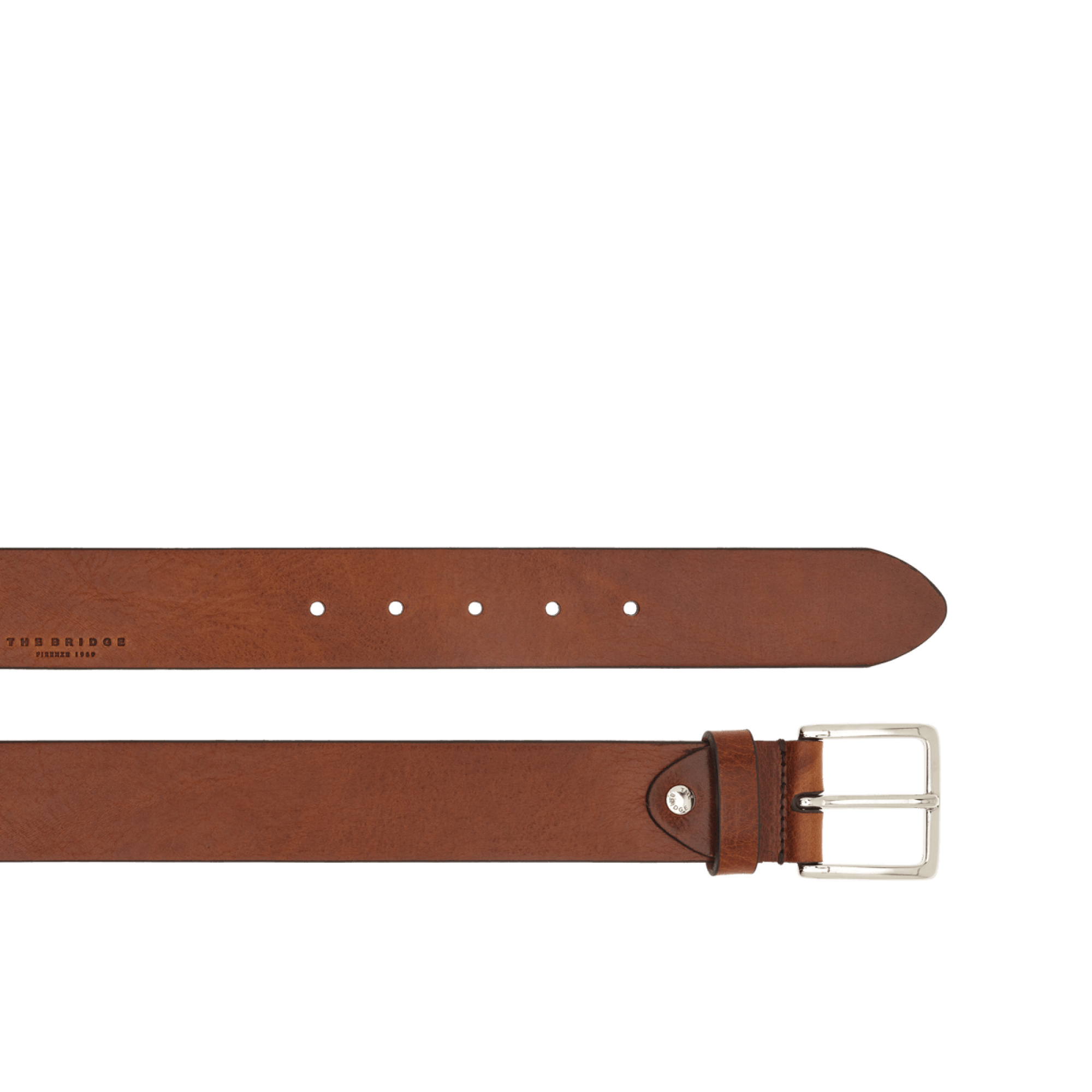 The Bridge, men's belt marrone/palladiomarrone/palladio 0338201R.69-100