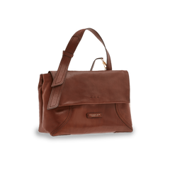 The Bridge Borsa A Due Manici in pelle Marrone/oro 0415084N