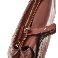 The Bridge Borsa A Due Manici in pelle Marrone/oro 0415084N