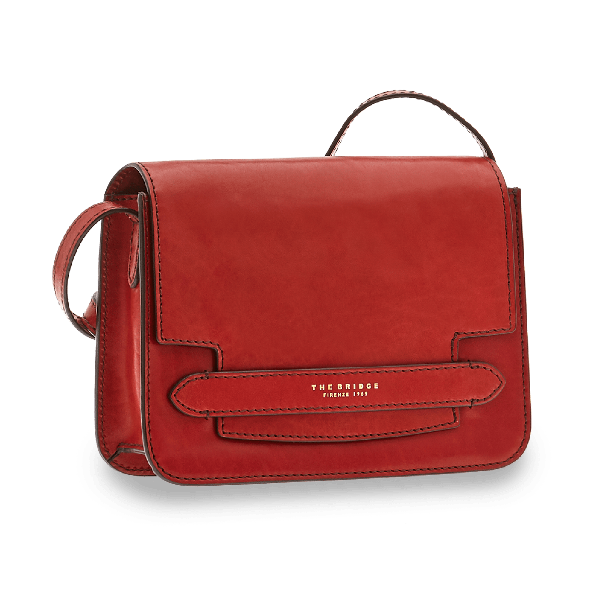 The Bridge Shoulder Bag Rosso Ribes/oro 04193001.2E