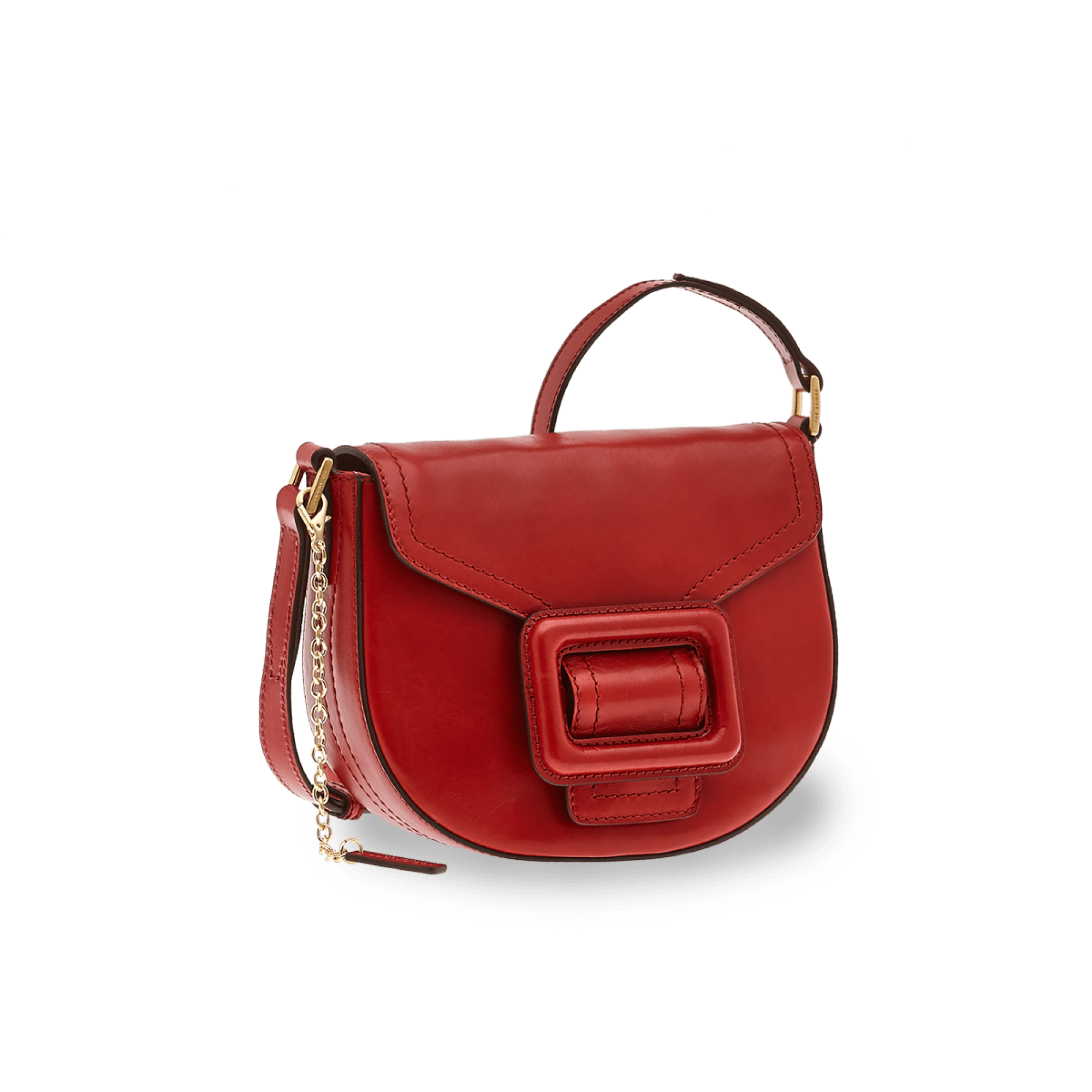 The Bridge Shoulder Bag Rosso Ciliegia/oro 0437294N