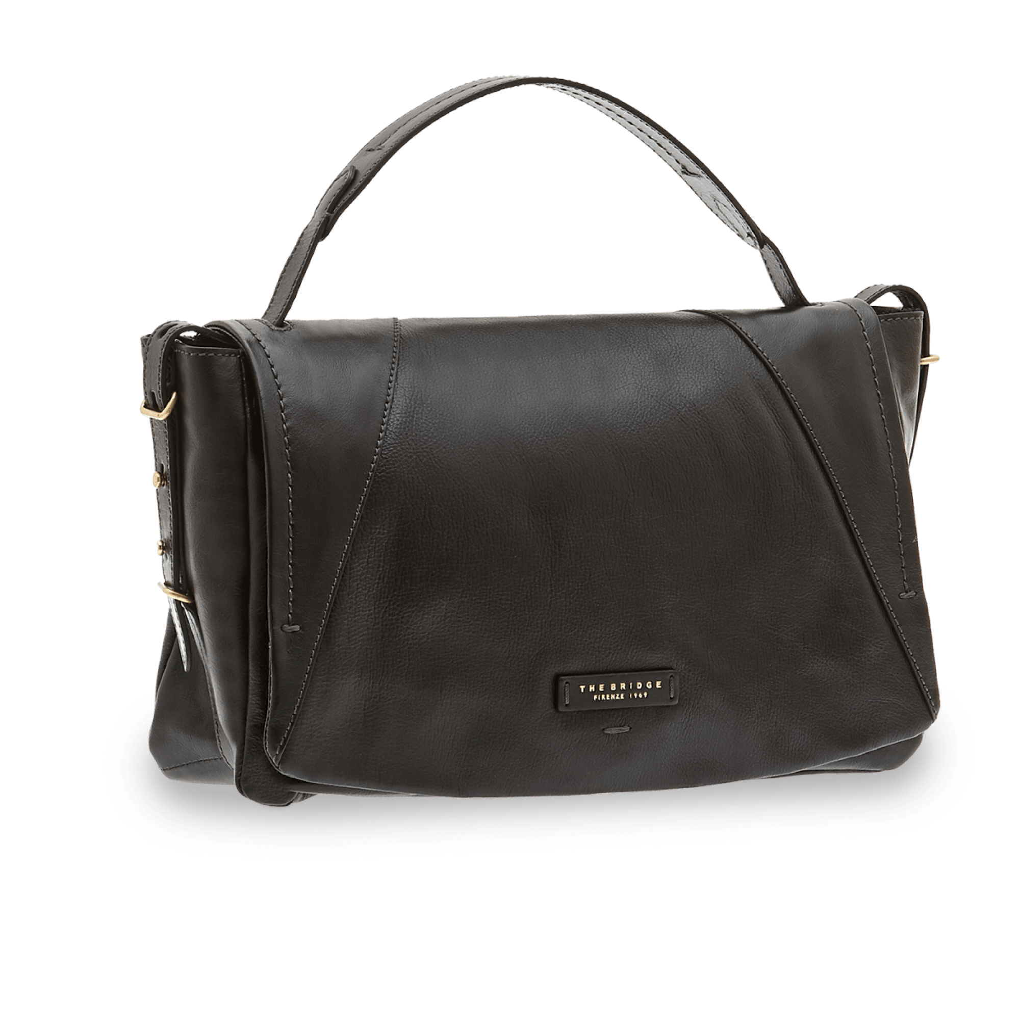 The Bridge, satchel bag nero/oro 0439304N.30