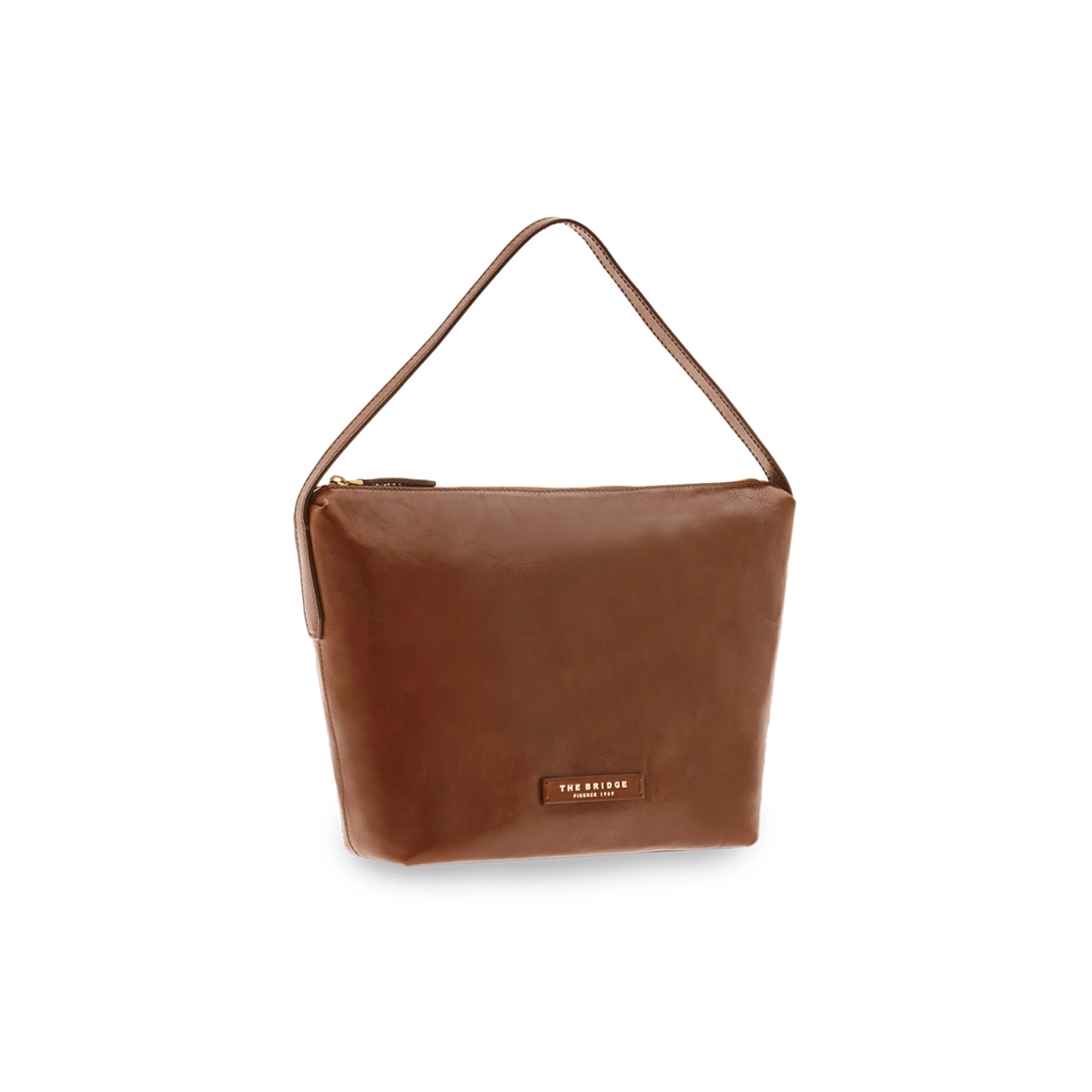 The Bridge Sacca Marrone/oro in pelle 04462601