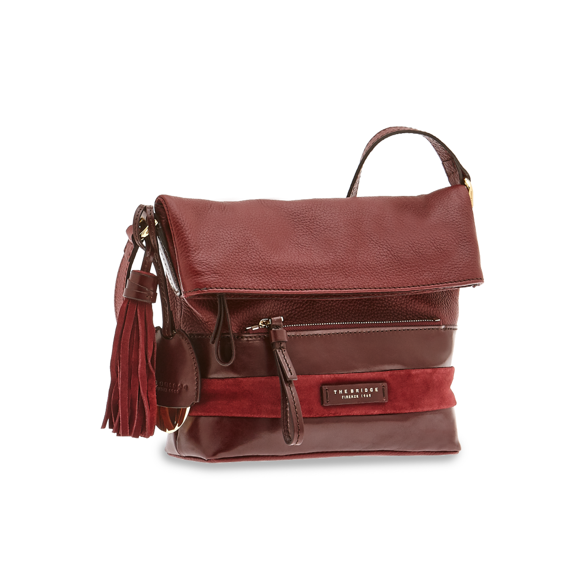 The Bridge Borsa A Tracolla Rosso Rubino/oro 0476298Y.8K