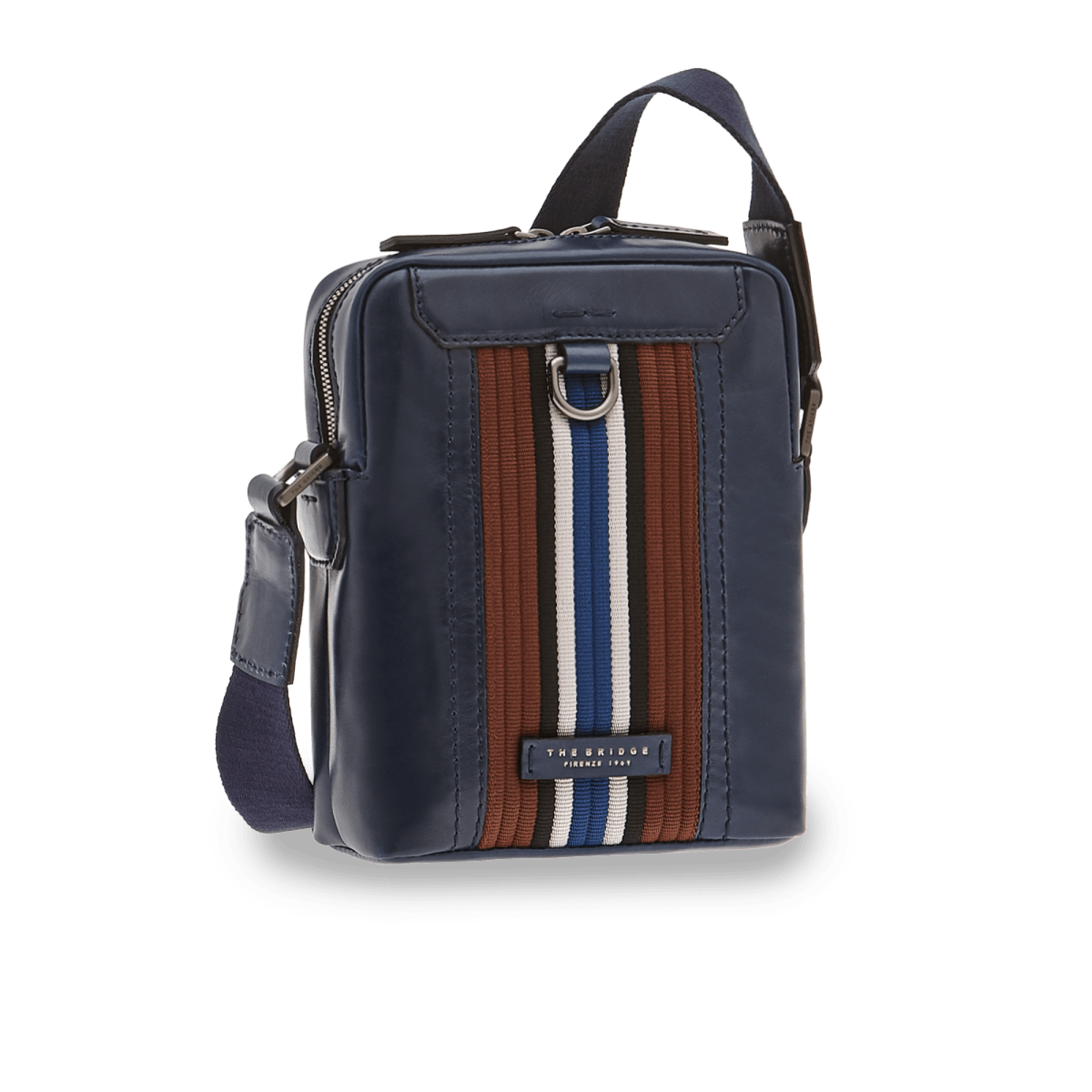 The Bridge Men's Shoulder Bag Blu Cobalto/rutenio Scuro 0549094N.9E borsello the bridge