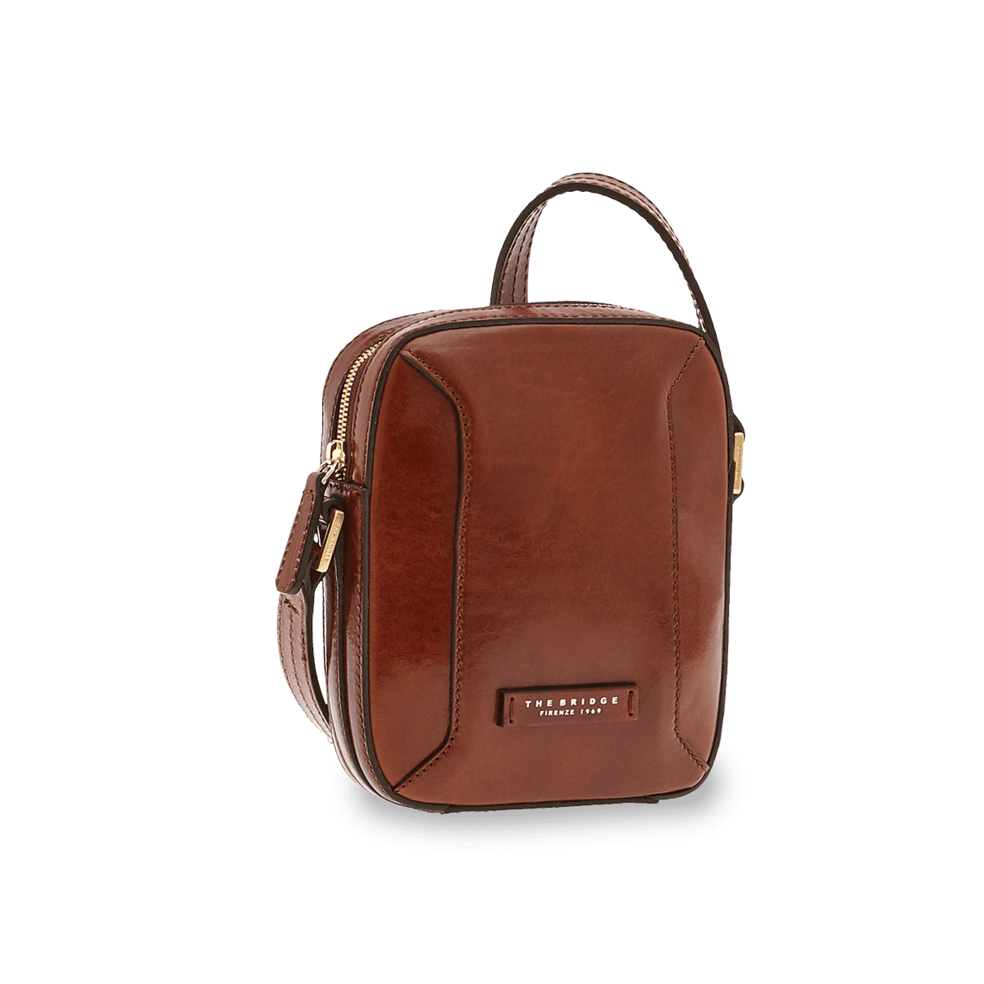 The Bridge Men's Shoulder Bag Marrone/oro 05530901.14