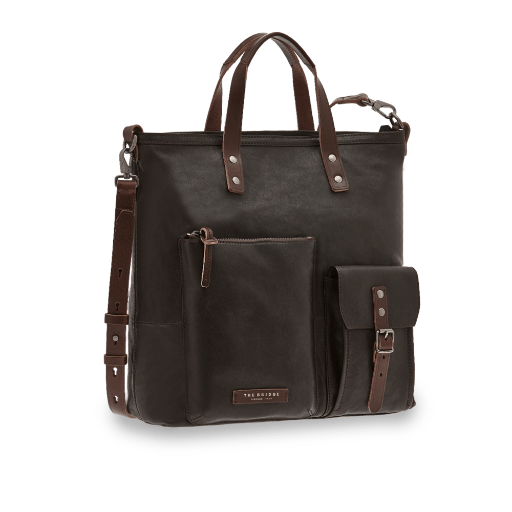 The Bridge Briefcase Gray Brown / Dark brown / Dark Ruthenium 0617484S