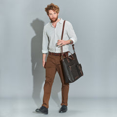 The Bridge Briefcase Gray Brown / Dark brown / Dark Ruthenium 0617484S