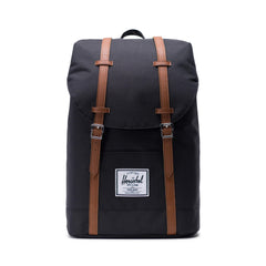 Herschel Retreat Backpack Black/tan Synthetic Leather 66419038600001 10066-00001-OS zaino herschel