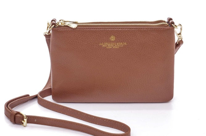 Borsa doppia a tracolla Spalding&Bros Tiffany Cuoio 173777U205