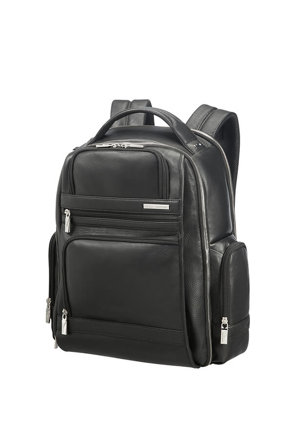 Samsonite Zaino Nero 145089-1041 - Unisex Medium Con Tasca Per PC 17" - Comparto Tecnico E SmartSleeve, Resistente E Idrorepellente