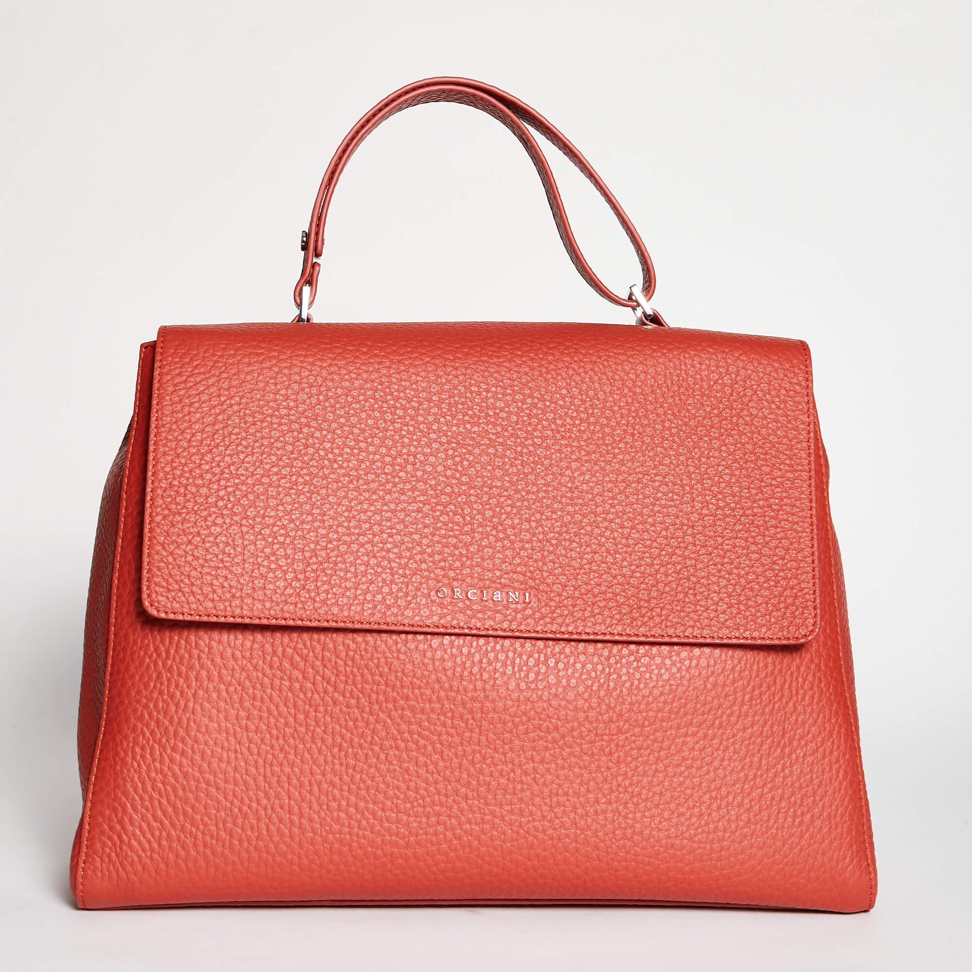 Orciani Borsa A Spalla Media Sveva Micron In Pelle Con Tracolla Ruby BT2006MIC-RBY