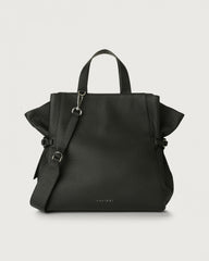 Orciani Borsa A Mano Media Fan Soft In Pelle Nero B02067SOF-NER