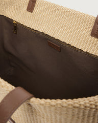 Borsa Her-O Shopper Zanzibar a spalla in tessuto e pelle
