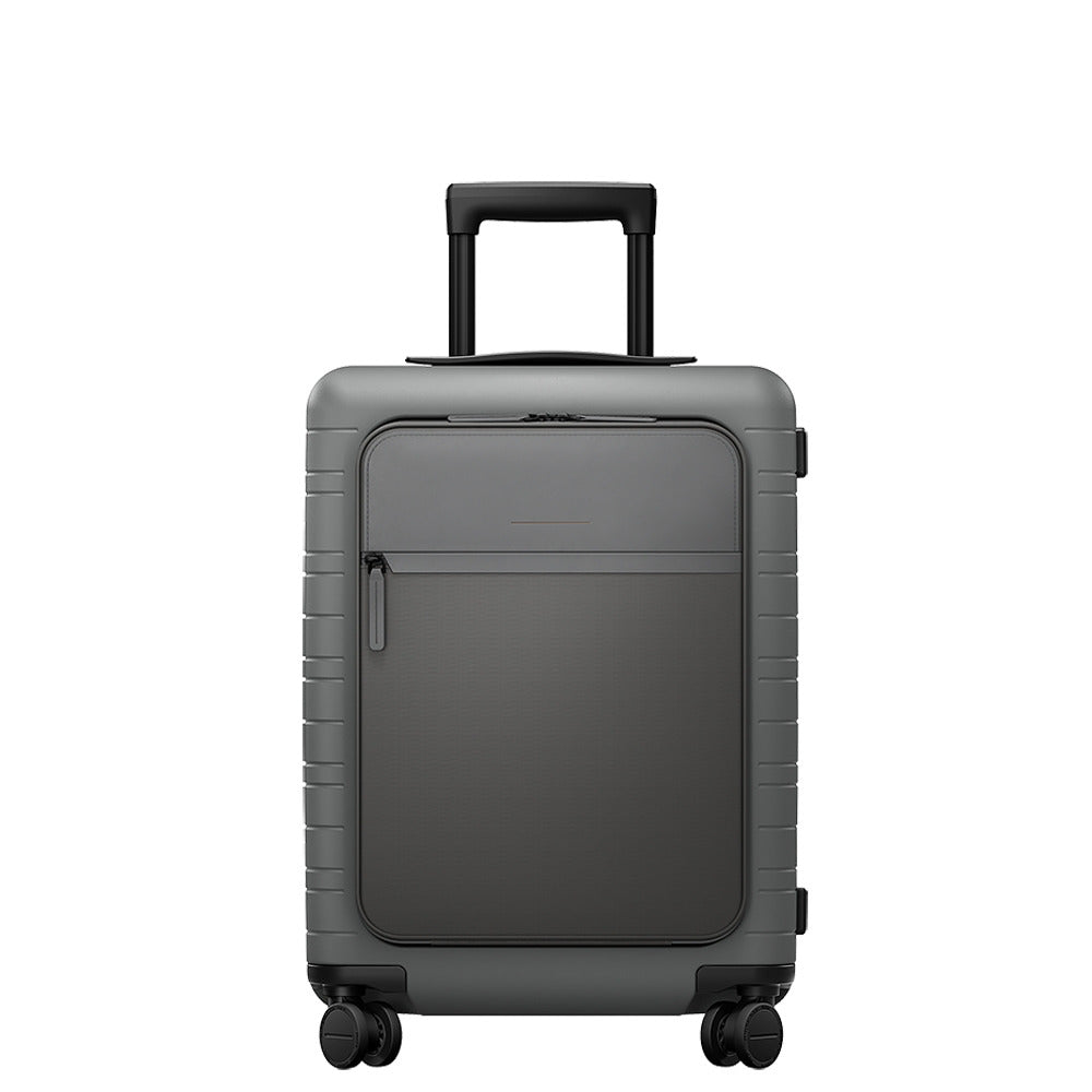 Horizn studios bagaglio a mano M5 smart CON TASCA FRONTALE e sistema per il caricamento dei dispositivi in viaggio quartz grey LG217231803CH0160401