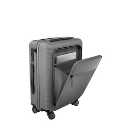 Horizn studios bagaglio a mano M5 smart CON TASCA FRONTALE e sistema per il caricamento dei dispositivi in viaggio quartz grey LG217231803CH0160401