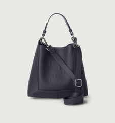 Borsa A Mano Orciani Frame Soft Mini In Pelle Con Tracolla Blu Navy B02110SOF-NVY