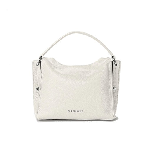 Borsa Orciani A Spalla Twenty Soft Media In Pelle Con Tracolla Bianco B02121SOF-BIA