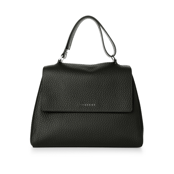 Orciani BT2006SOF-NER Borsa A Spalla Media Sveva Soft In Pelle Con Tracolla Nero
