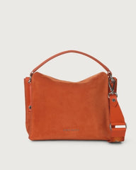 Borsa A Spalla Orciani Twenty Naif Media In Pelle Scamosciata Con Tracolla Mandarino B0212NIF-MAN
