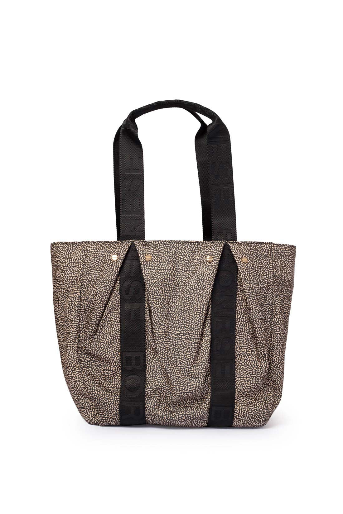 BORBONESE 924164AH1X11 - Shopper donna con nastratura logo