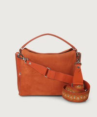 Borsa A Spalla Orciani Twenty Naif Media In Pelle Scamosciata Con Tracolla Mandarino B0212NIF-MAN
