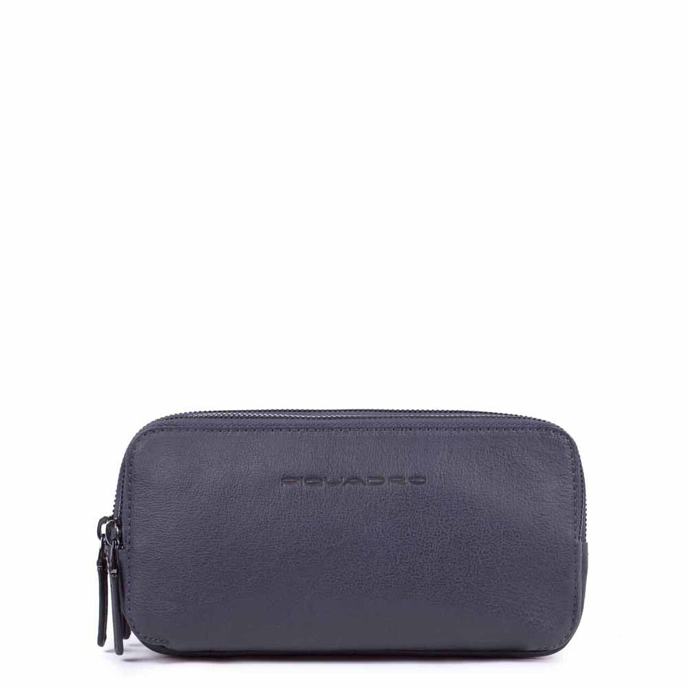 Piquadro Astuccio In Pelle A 3 Cerniere Blu Oceano AC2141B3/BLU4