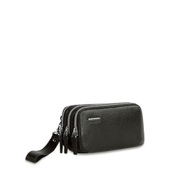 Piquadro Astuccio A Tre Comparti IN PELLE Nero