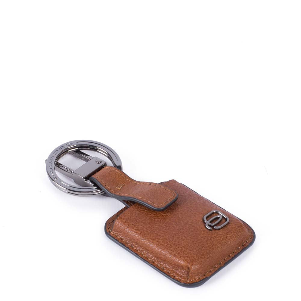 Portachiavi Piquadro Con Connequ In Pelle Cuoio Tabacco AC3954B3/CU