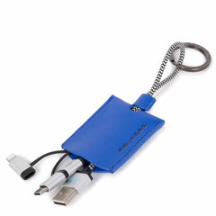 Portachiavi In Pelle Con Cavo Usb Blu Elettrico Piquadro AC4236EM/BLU