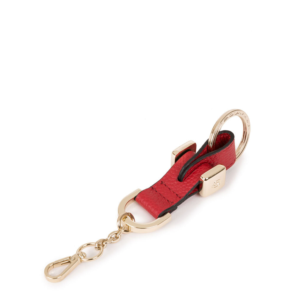 Portachiavi Con Moschettone E Una Anella Piquadro Rosso Intenso AC5393W92/R2