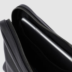 Piquadro AC5592MOS/N Pochette Porta Ipad®Mini Con Manico Rimovibile Nero