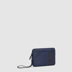 Piquadro AC5946S123R/BLU Pochette Con Porta Carte Di Credito Blu Notte