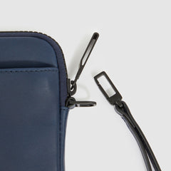 Piquadro AC5946S123R/BLU Pochette Con Porta Carte Di Credito Blu Notte