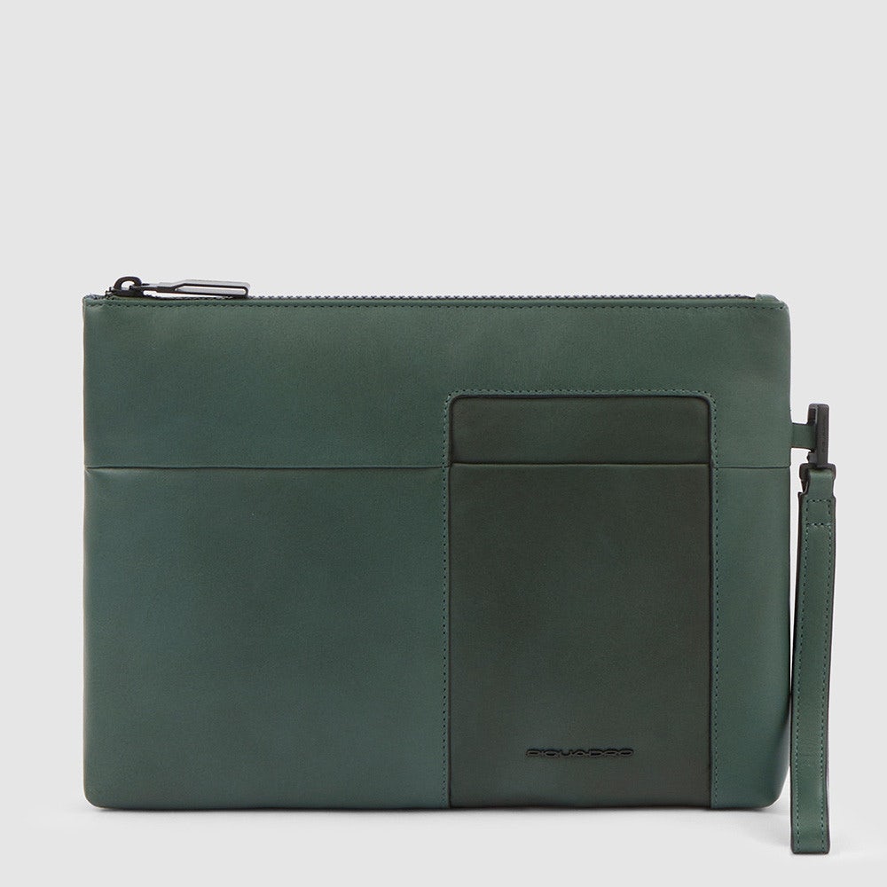 Leather Pochette Verde Militare CAMPOMAGGI Cross Body Bag Pochette
