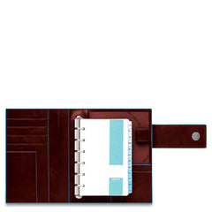 Piquadro Organizer Piccolo In Pelle Con Mogano AG1077B2