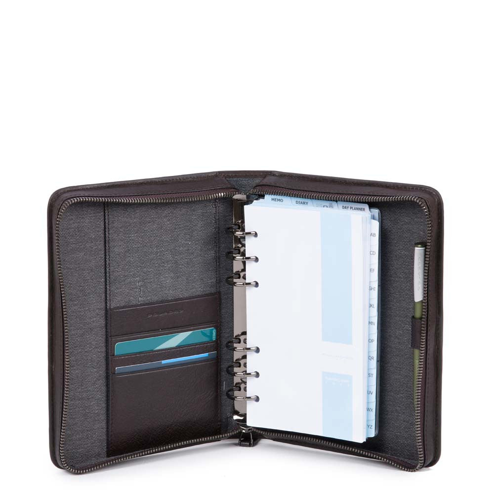 Piquadro Organizer Medio Con Chiusura A Zip Testa Di Moro PELLE AG4527B3
