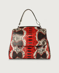Orciani Borsa A Spalla Media Sveva Naponos In Pitone Rosso B02006NPS-003
