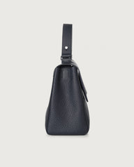 Borsa a spalla in pelle blu navy Orciani B02006SOF-NVY