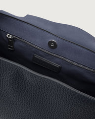 Borsa a spalla in pelle blu navy Orciani B02006SOF-NVY