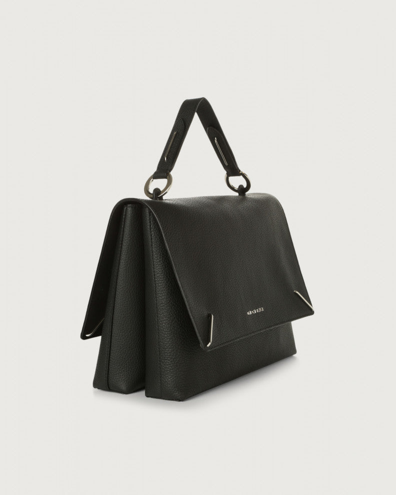 Orciani Borsa a mano piccola Kate in pelle nera B02032MIC-001