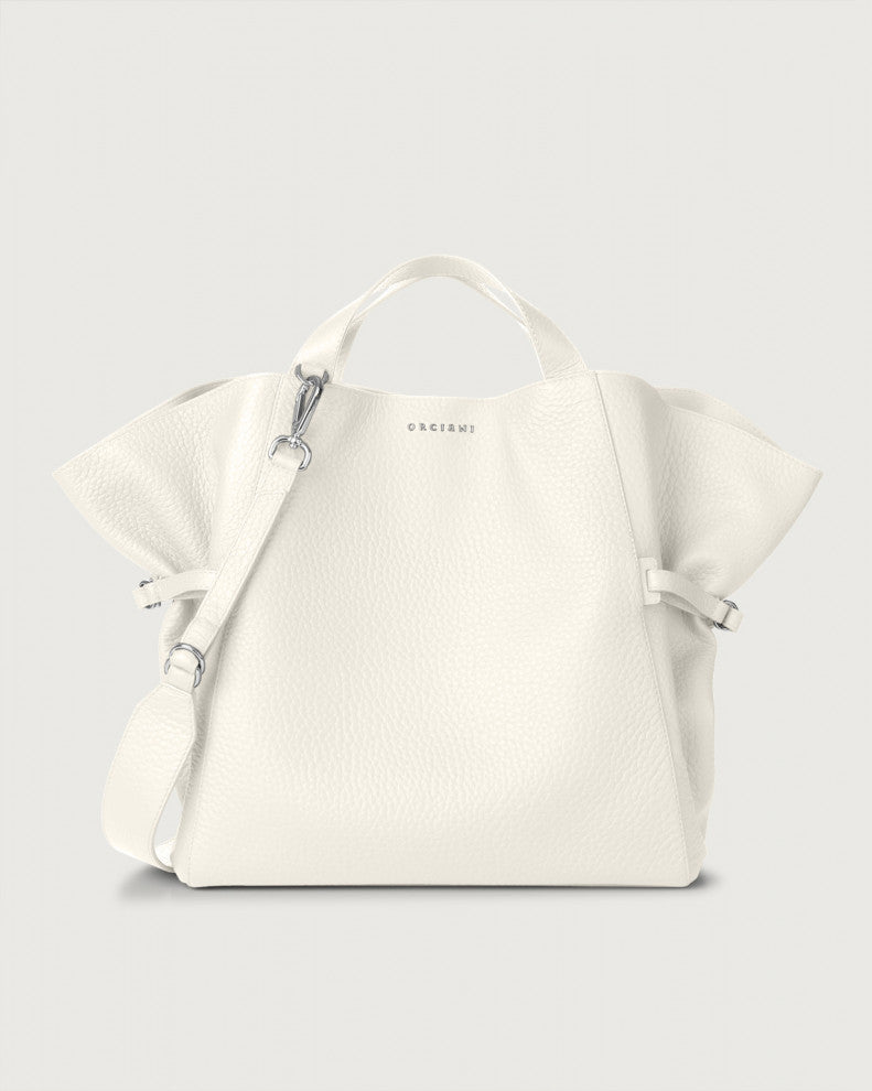 Orciani Borsa Grande Fan In Pelle Bianco B02047SOF