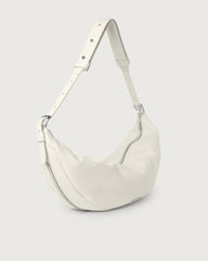 Orciani Borsa A Mezzaluna Bonnie In Pelle Bianco B02054MIC