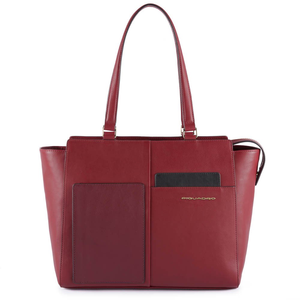 Piquadro Shopping Bag Con Tasca Per Connequ Bordeaux BD4324W100/BO