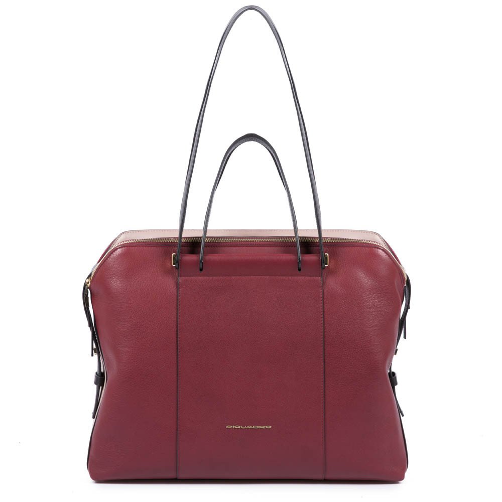 Borsa Tre Comparti In Pelle Rosso Mattone Piquadro BD4574W92/R