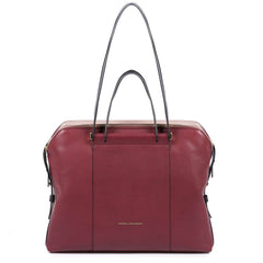 Borsa Tre Comparti In Pelle Rosso Mattone Piquadro BD4574W92/R