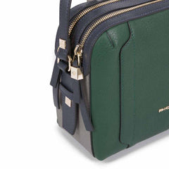 Camera Case 2 Zipper In Pelle Verde/grigio/blu Piquadro BD4870W92/VE2