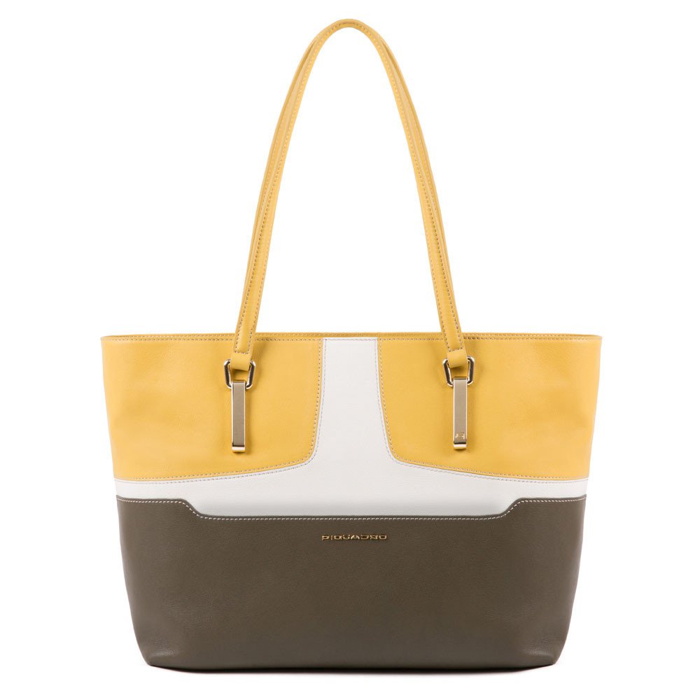 Piquadro Shopping Bag Porta Computer Giallo/verde Oliva BD4957S108/G